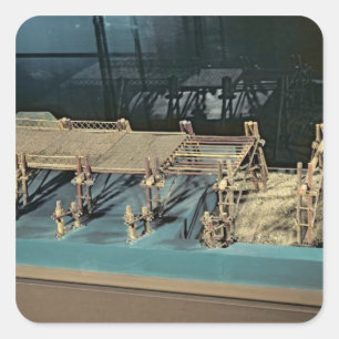 Model of a bridge over the Rhine Square Sticker