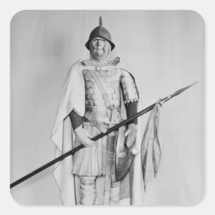 Model of a Carolingian cavalryman Square Sticker