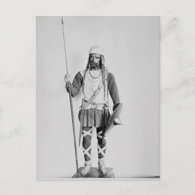 Model of a Frankish warrior Postcard (Front)