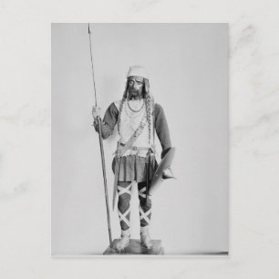 Model of a Frankish warrior Postcard