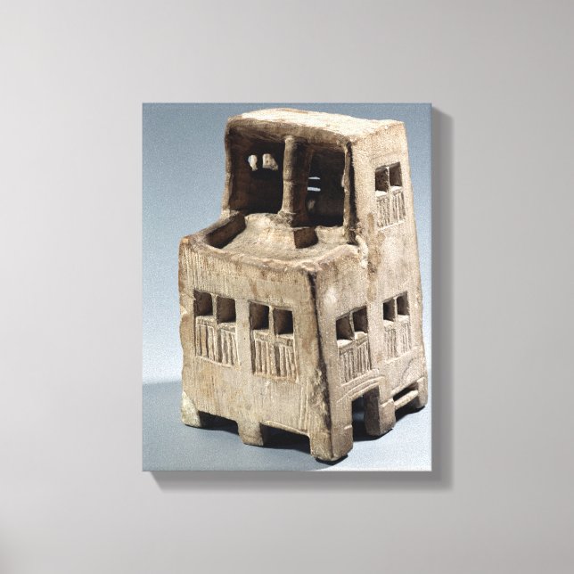 Model of a house (limestone) canvas print (Front)