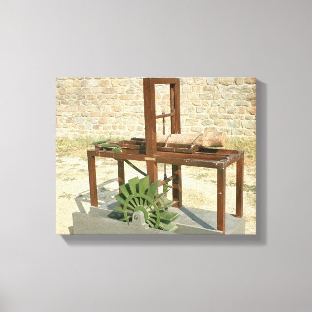 Model of a hydraulic saw canvas print (Front)
