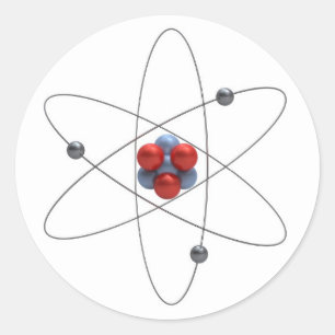 Model of a lithium atom classic round sticker