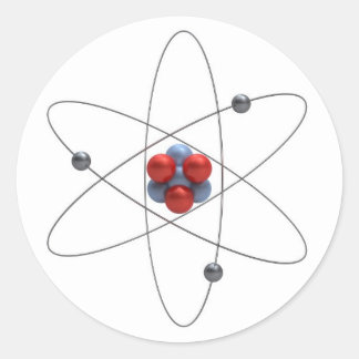 Model of a lithium atom classic round sticker