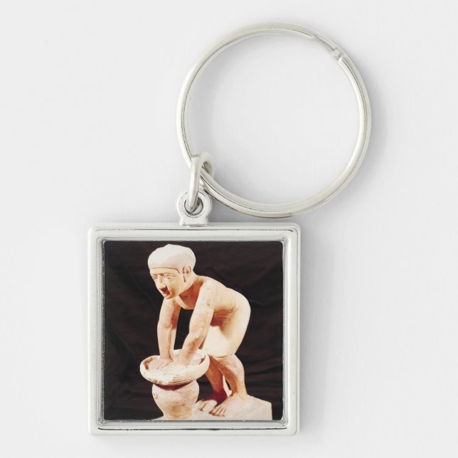 Model of a man making beer, from Saqqara Key Ring (Front)
