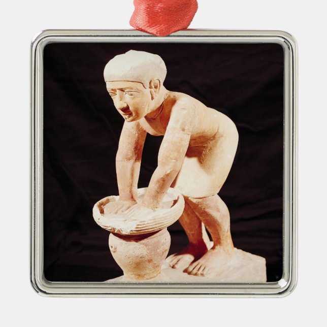 Model of a man making beer, from Saqqara Metal Tree Decoration (Front)