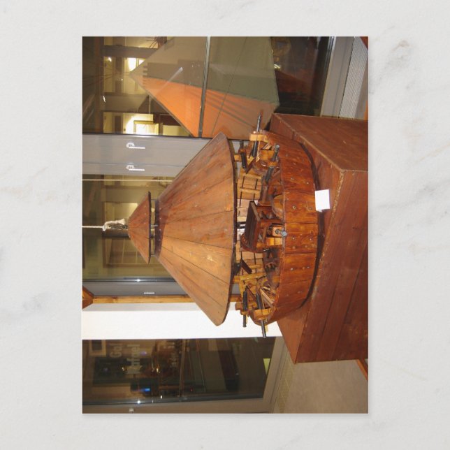 Model of a tank based on drawings by Leonardo da V Postcard (Front)