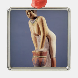 Model of a woman making beer, Old Kingdom Metal Tree Decoration
