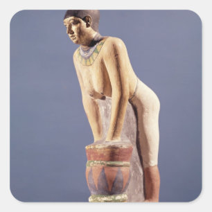 Model of a woman making beer, Old Kingdom Square Sticker
