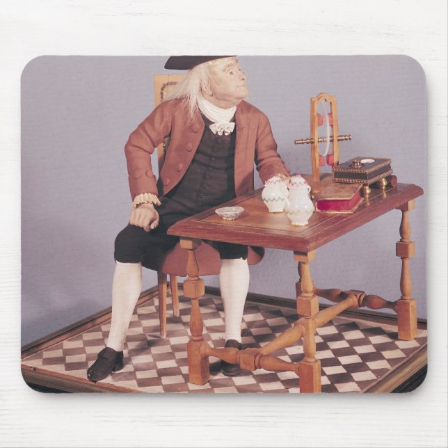 Model of Benjamin Franklin  at his table Mouse Mat (Front)