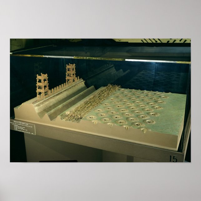 Model of Caesar's defences at Alesia Poster (Front)
