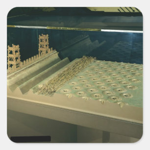 Model of Caesar's defences at Alesia Square Sticker