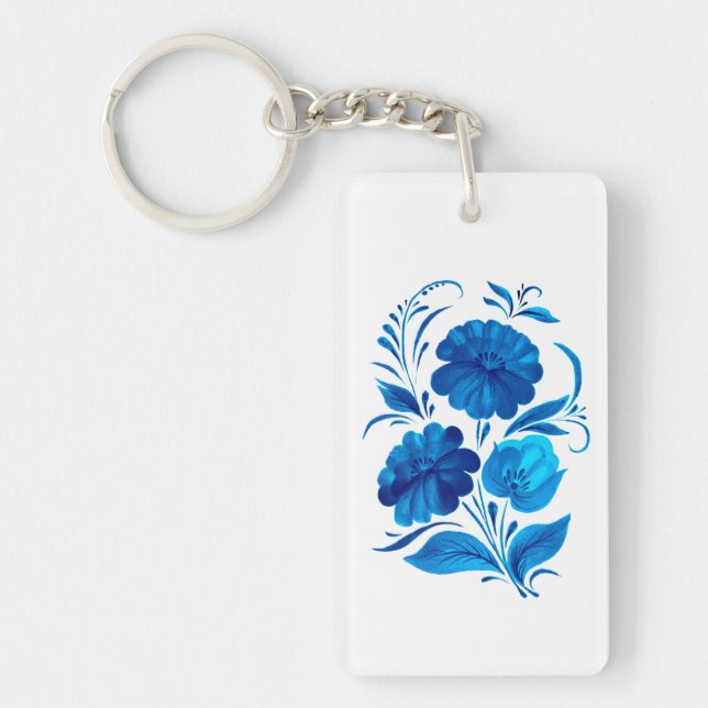 Model of flowers acrylic key ring (Front)
