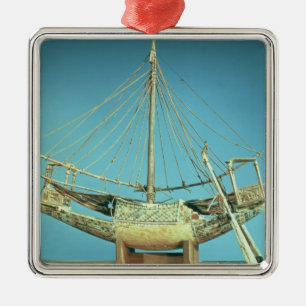 Model of one of the pharaoh's boats metal tree decoration