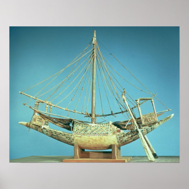 Model of one of the pharaoh's boats poster (Front)