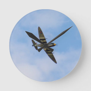 Model of Spitfire MK IX MK923 Round Clock