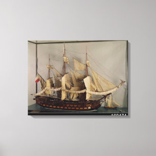 Model of the ship 'L'Achille' Canvas Print