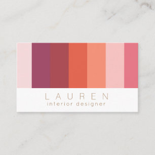 model pastel colour block minimalist Business Card