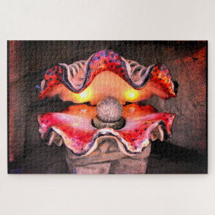 Model pearl in a shell jigsaw puzzle