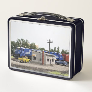 Model Railroading Close-Up Metal Lunch Box