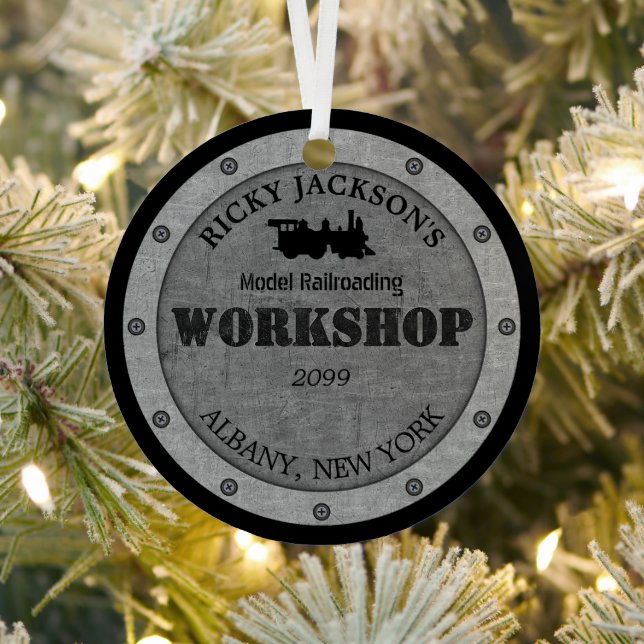 Model Railroading Workshop Ornament (Insitu)