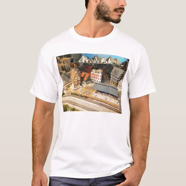Model railway and road bridge T-Shirt (Front)