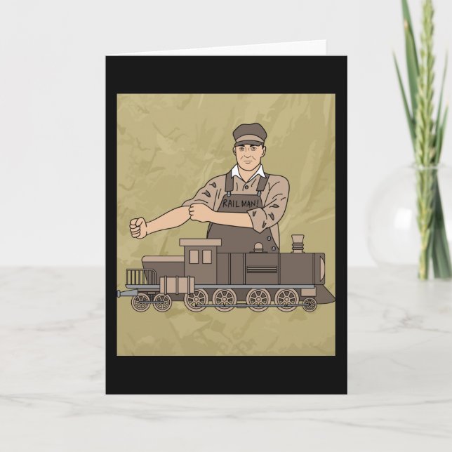 Model Railway Locomotive Hobby Card (Front)