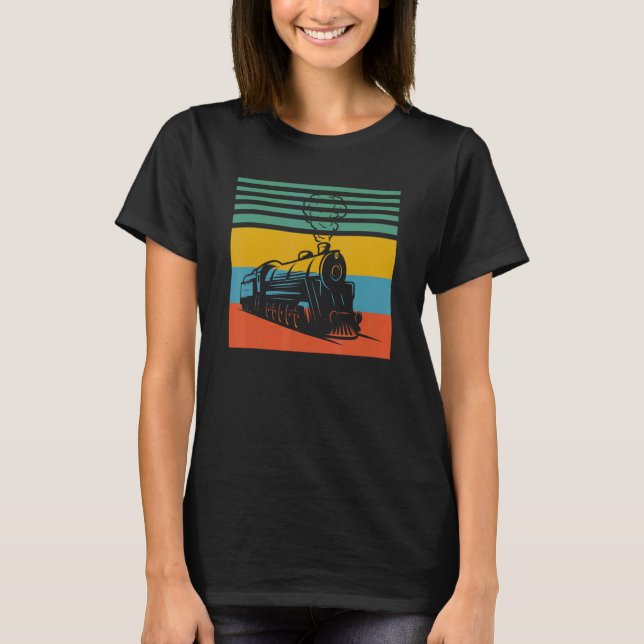 Model Railway Train retro Design T-Shirt (Front)