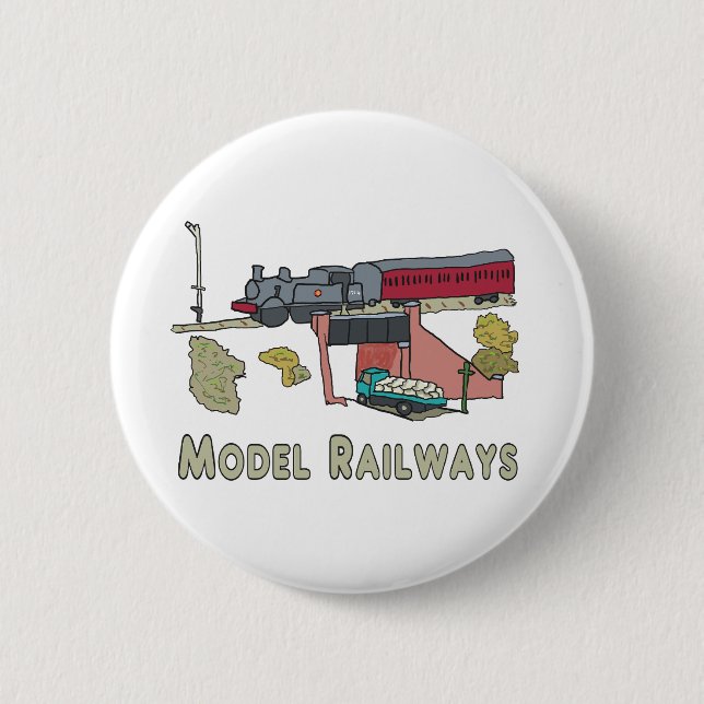 Model Railways 6 Cm Round Badge (Front)
