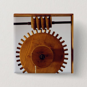 Model reconstruction of da Vinci's design 15 Cm Square Badge