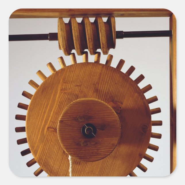 Model reconstruction of da Vinci's design Square Sticker (Front)
