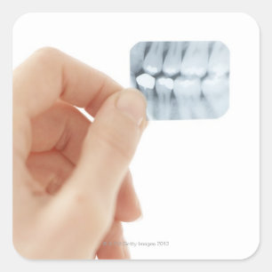 MODEL RELEASED. Dental X-ray. Square Sticker