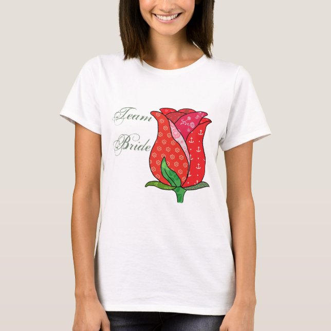 Model rose, Team Bride T-Shirt (Front)