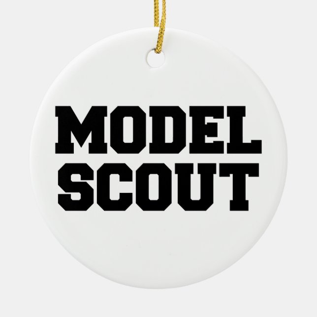 MODEL SCOUT CERAMIC TREE DECORATION (Front)