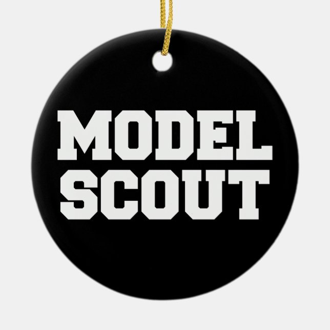 MODEL SCOUT CERAMIC TREE DECORATION (Front)