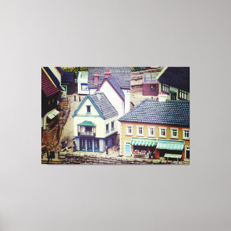 Model Seaside Buildings Canvas Print