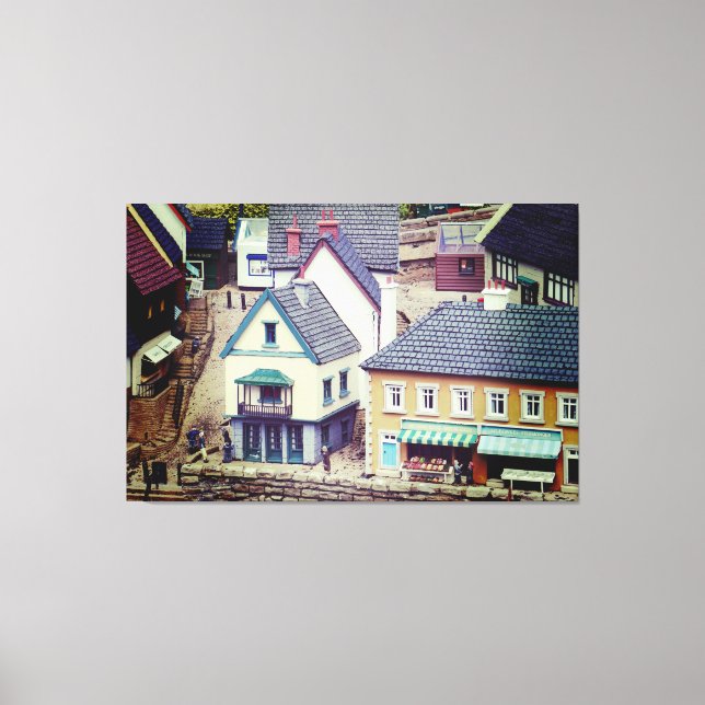 Model Seaside Buildings Canvas Print (Front)