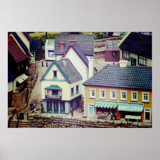 Model Seaside Buildings Poster