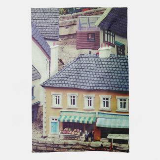 Model Seaside Buildings Tea Towel