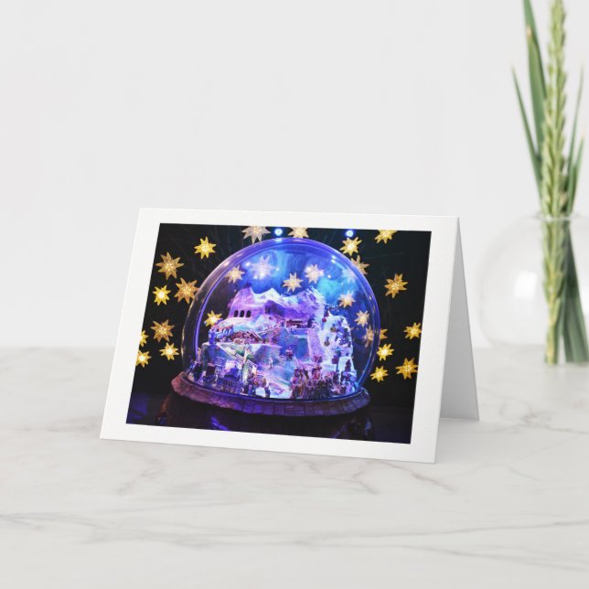 Model snow scene holiday card (Front)