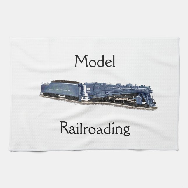 Model Steam Locomotive Tea Towel (Horizontal)