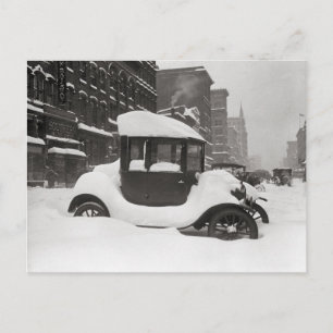 Model T Buried in Snow, 1922 Postcard