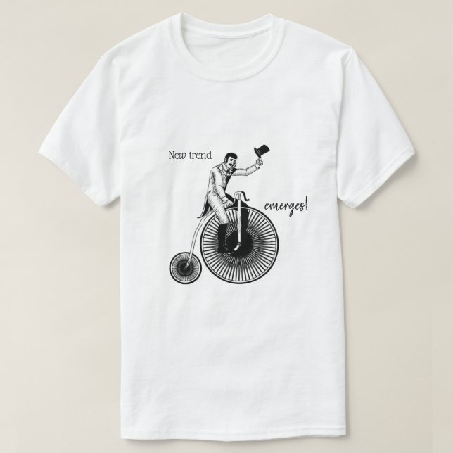 Model T Penny Farthing Classic Black and White T-Shirt (Design Front)