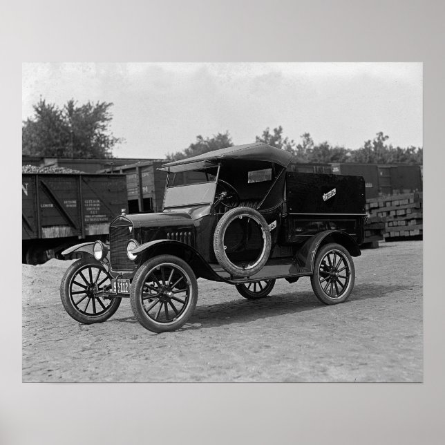 Model T Pickup Truck, 1925. Vintage Photo Poster (Front)