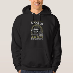 Model Train Layout Accessories Railway Locomotive Hoodie