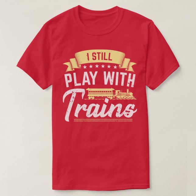 Model Train Railroad Locomotive Driver Gift  T-Shirt (Design Front)