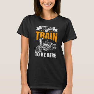 Model Train Stopped Steam Locomotive T-Shirt