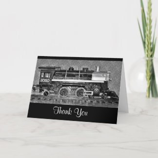 Model Train Thank You Card