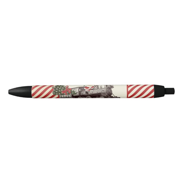 Model Trains Steam Engine Black Ink Pen (Front)
