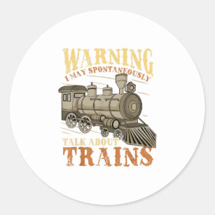 Model Trains Train Model Trainspotting Classic Round Sticker